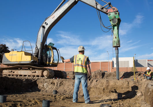 Ductile Iron Piles (DIPs) support an eight-story hotel in Connecticut.