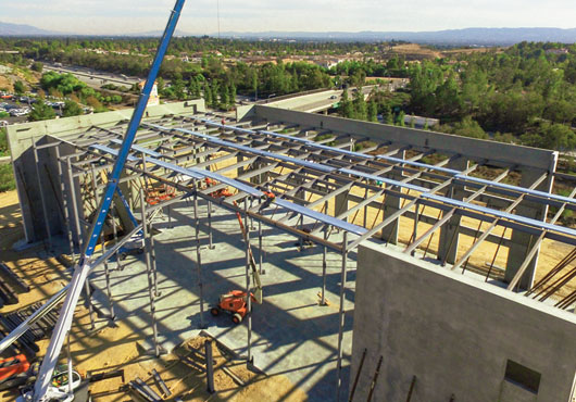 The Able Iron Works crew at work on a new facility for Kaiser Permanente, an American integrated managed care consortium, based in Oakland, CA.