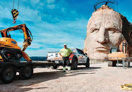 Robotic drilling at the Crazy Horse Memorial in the Black Hills, in Custer County, SD.