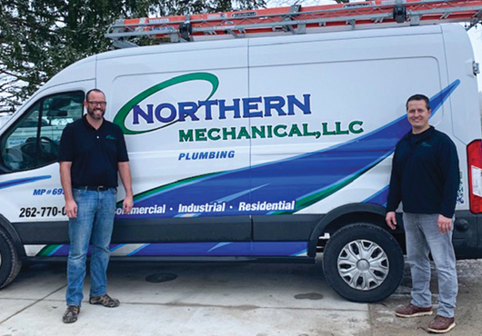 Northern Mechanical, LLC Service Manager Joseph Matteucci (left) with Scott Voge, Owner/Operator.