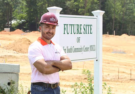 President and Owner Maged Tarazi regularly guides the work on sites, this time at the Muslim Youth & Community Center being built in Raleigh, N.C.