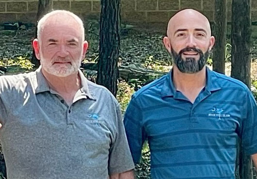 Chris Maddox (left) is the Owner and President of Rock Hill Glass Co. and Devin Maddox (right) is the Vice President of Rock Hill Glass Co.