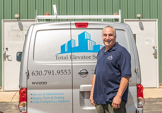 Pat Esposito’s goal is not to be the biggest elevator service company—but to provide the best service while mentoring the next generation of mechanics and technicians. 