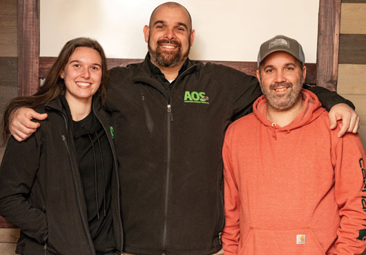 The leadership of Automated Outdoor Solutions (left to right): COO Julia Langton, CEO/President Joe Langton and Vice President John Langton.