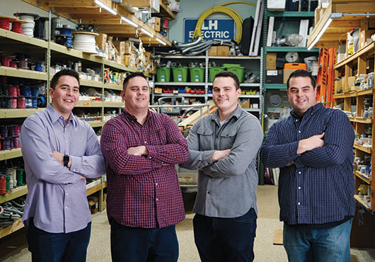 The Block brothers, from left to right: Greg Block, Service Manager; Jon Block, Estimating & Sales Project Manager; Danny Block, Marketing; and Tom Block, Operations Manager.