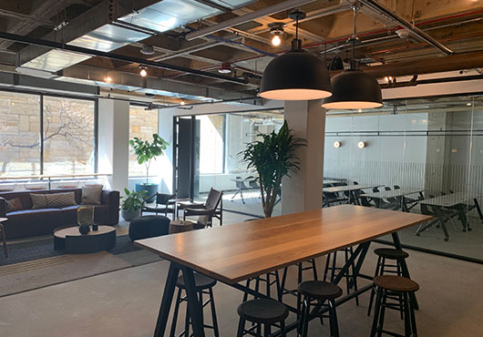 LH Block Electric Company, Inc. installs lighting systems for the 6300 River Road office building renovation in Rosemont, IL.