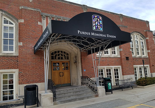 Both Mike and Nita Blessing are graduates of Purdue University and were thrilled to provide the new awning at Purdue Memorial Union.