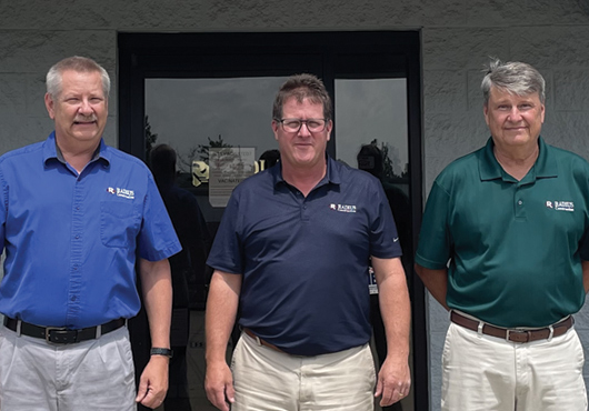 The leadership team at RADIUS Construction Co., Inc. (from left): Larry Ruehl, Vice President of Finance; Matt Tobler, President; and Dave Neff, Vice President of Operations. 