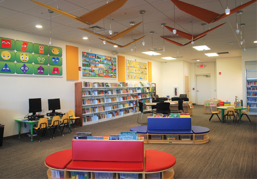Renovations to the children’s section of the Sycamore branch of the Pickerington, Ohio, public library.