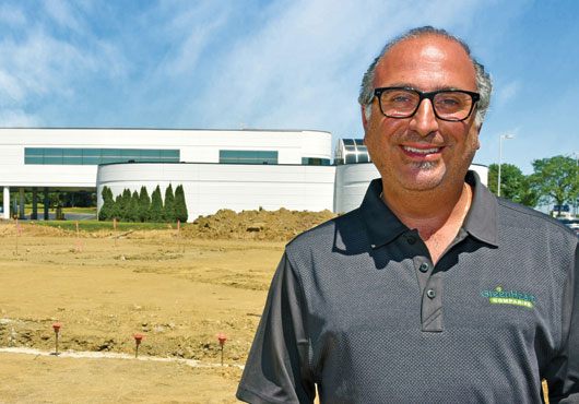 Brian Angelilli, founder and President of GreenHeart Companies, LLC at a new retail plaza development in Boardman, Ohio. 
