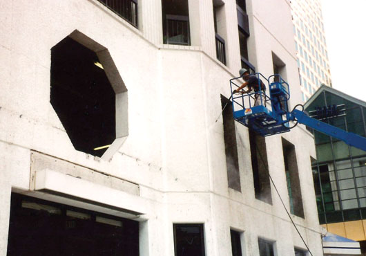 The renovation to the downtown Denver’s Barclay Towers’ second floor was a particularly challenging job that required cutting 24 custom windows.