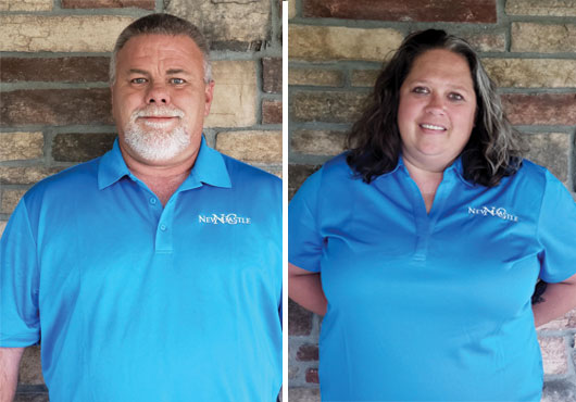(Left): Co-Owner and President Michael Barbee began learning construction at 15. His building career since has spanned all sectors of the industry. (Right): Co-Owner and CFO Brenda Barbee has been in construction since 2005 and holds New Castle Group, LLC’s Class A General Contractor’s license. 
