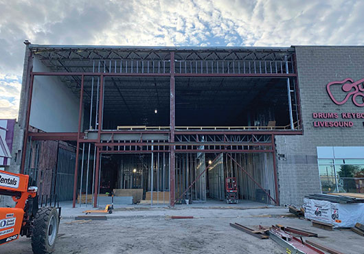 The facade of the Planet Fitness constructed by Leibo Brothers Management, LLC in South Portland, ME. 