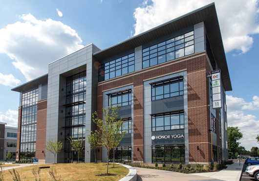 The Ellipse, a 48,000-square-foot office building in Fishers, IN, completed in January of 2020, was privately developed and constructed by BW Construction.