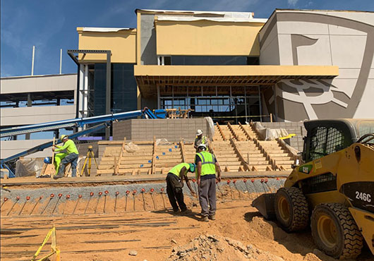 For the Topgolf Germantown entertainment venue, N & S Equipment Rentals & Contractor Supply supplied geotextiles, sediment and erosion control products, rebar, wire mesh, rental equipment and general contractor supplies.