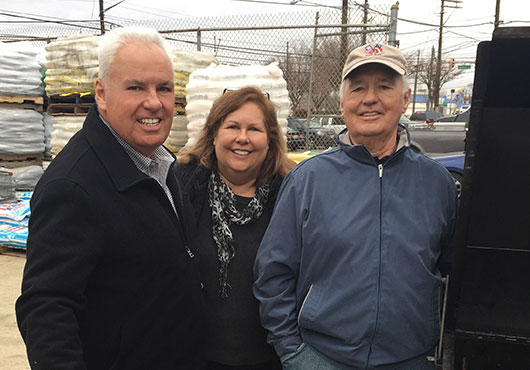 Siblings John Ward Jr. (left), CEO, and Debbie Ward Butler, CFO, own and operate N & S Equipment Rentals & Contractor Supply. Their father, John Ward Sr. (right), is now happily retired from the company.
