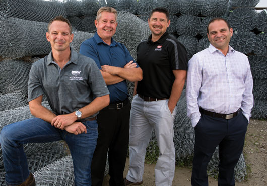 Left to right: Nationwide Construction Group’s management team, which includes Scott Keller, COO; Robert “Bob” Demil, President and Founder; Andre Demil, Vice President; and Franco Amicucci, Project Manager.