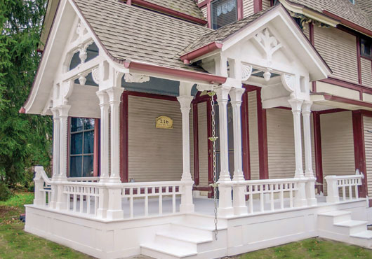 The company received a coveted award from Preservation Lansing for intricate work on the landmark Darius B. Moon House.