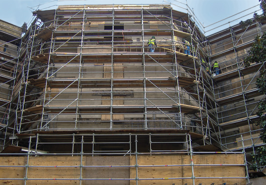 Concrete Protection & Restoration Inc. completed a $30 million, 10-year renovation project at the Pentagon in Arlington, VA, which included the restoration of a severely damaged courtyard and lightwell walls.