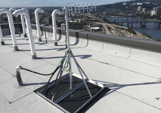 A Yagi antenna at the city of Portland’s Burnside Bridgehead project enhances public safety.