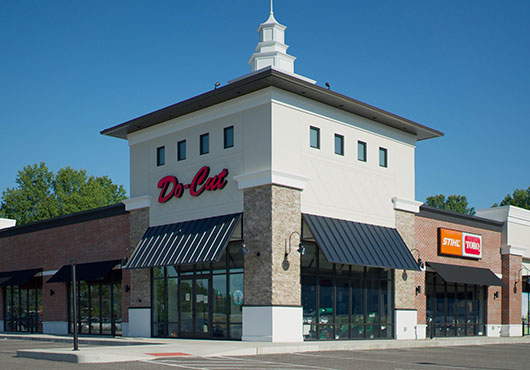 The team’s EIFS and custom molding craftsmanship on display at Do-Cut Sales & Service, an operation serving the outdoor power equipment needs of northeast Ohio since 1947.