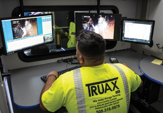 Operations Manager Jamie Truax guides the CCTV unit, which helps clients get eyes on the source of a problem. 
