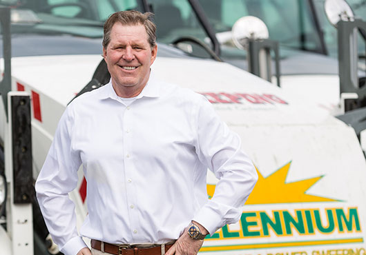 Dave Ross, founder of Millennium Maintenance & Power Sweeping, recognizes the team effort it takes to run what is now an interior and exterior property maintenance and construction company that specializes in power sweeping.