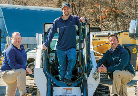 Key members of the SiteScapes’ team (left to right): John Brogan, Director of Snow and Ice Management; Ryan Mitchell, Director of Maintenance; and Steve Lawton, CEO.
