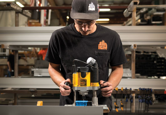 Jareh Haslett is one of Itzko Glass & Metal, Inc.’s talented shop team members.