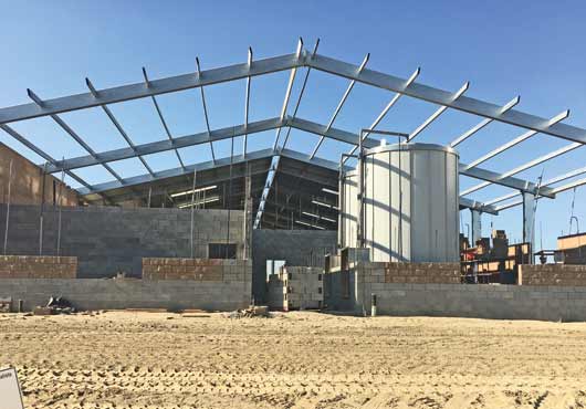 M-Mig Construction, Inc. constructs a new milk barn for a customer in Merced.