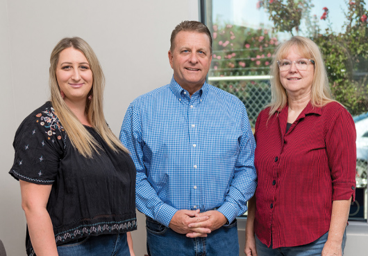 Superintendent Rachael Navarro (left) and Sherry Bird, Business Administrator (right), are two of President/CEO Steve Wood’s JWC Commercial employees.