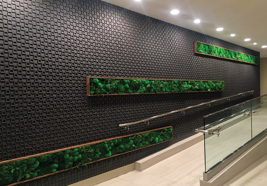A tiled wall at the Mathilda Apartments in Sunnyvale, CA.