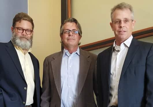 Owners of Blue & Associates, Inc. (from left to right): J. Gib Jones, Senior Vice President; Thomas Jay, President and CEO; and Donald Jay, Chief Operations Officer.