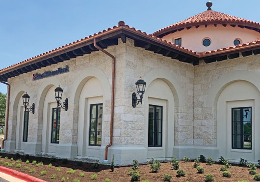 The team delivered the First Citizens Bank in Cedar Park, TX, seamlessly, using the highest quality stone materials to produce a beautiful finished project.