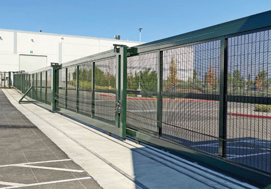 Securetech’s team designed extra-large specially engineered three-stage double tandem sliding gates that cover 180-feet of driveway for a high profile customer demanding greater security for their facility. 