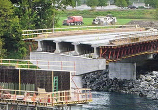 Princess Anne Pile & Lumber Co. Inc. supplied the concrete form materials for a bridge in Richmond, VA.