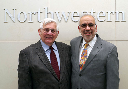 Raymond Krizek (left) and Ahmad Hadavi oversee the university's Master of Project Management and Executive Management for Design and Construction programs.