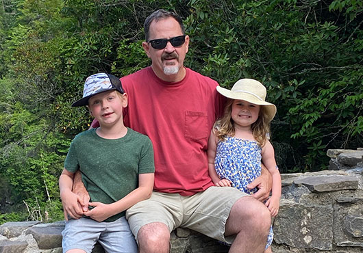 Greg Haley balances contracting work with family life and spending time with his grandchildren. 