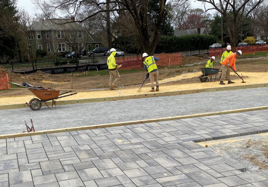 BCLS Landscape Services, LLC crews work on a park at Westminster Canterbury Richmond.